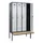 locker met bank,voor scheiding van kleding,HxBxD 2120x1200x815mm,4vak