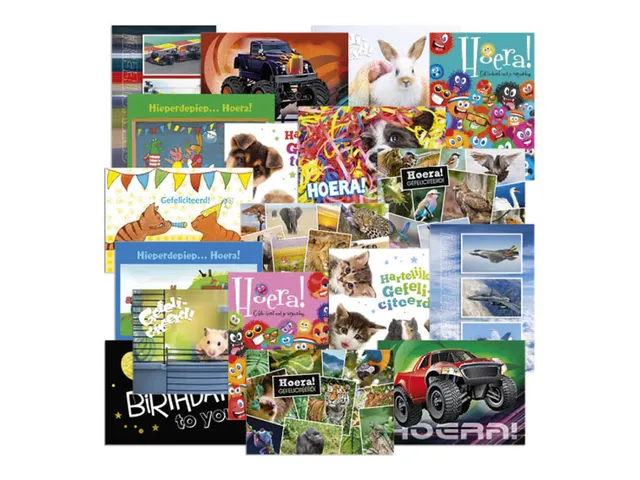 Cartes-posters De Stulp thème félicitations A4 assorti