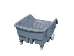 PE-kiepwagen,HxLxB 1095x1586x1173mm,1m³,draagverm. 250kg,grijs,Wielen