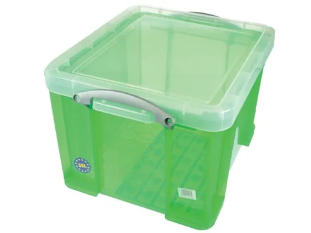 Opbergdoos 35 Liter Groen Transparant