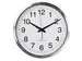 Aluminium Wandklok Ø50cm Radio controlled cijferaanduiding Zilver