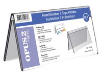 Tafelnaambord OPUS 2 V-standaard 70x150mm acryl