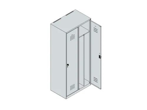 locker voor scheiding van kleding,HxBxD 1850x800x500mm,2vak