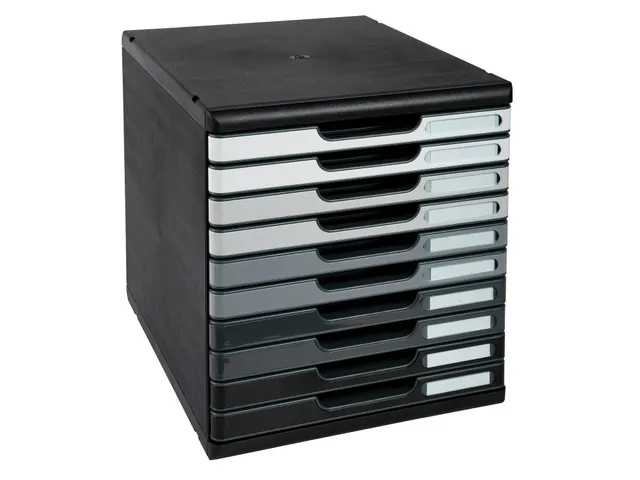 Module de classement Modulo Shades of Grey 10 tiroirs fermés - Gris