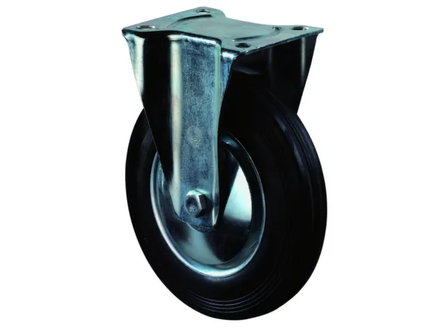 bokwiel,draagverm. 250kg,massief rubber-banden,ØxB 250x50mm,rollager