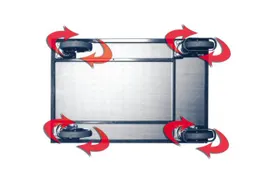 4zwenkwielen,v. transportwagen,rubber,Ø 200mm,meerprijs