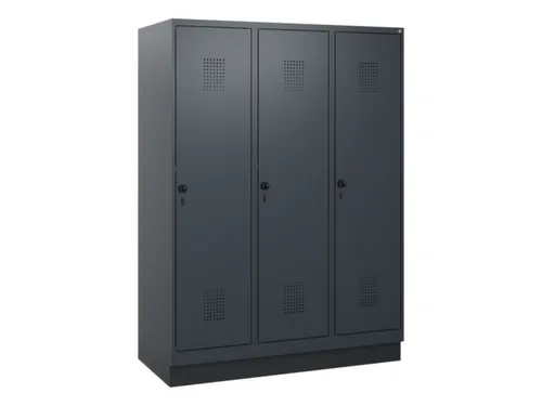 schoollocker,HxBxD 1630x1200x500mm,3vak,vak B 400mm,draaigrendel