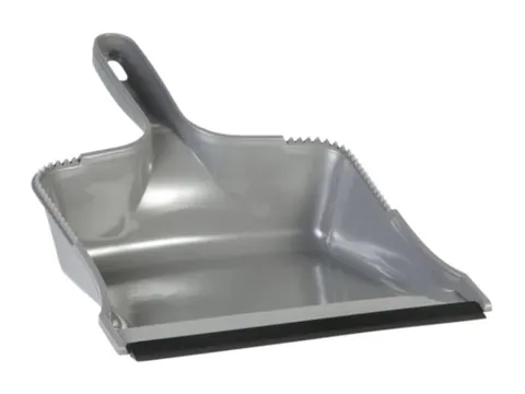 Vikan Classic stofblik kunststof grijs rubber rand 21cm