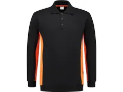 Sweat-shirt type polo Tricorp 302003 Bicolor, noir/orange, taille L, l