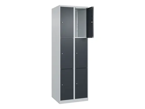 lockerkast,HxBxD 1850x600x500mm,2x3vakken,vak B 300mm,cil.-slot