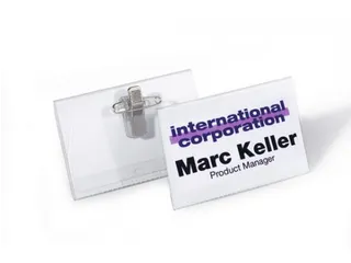 Badge 8157 Congresspeld Met Combiklem, 40x75mm - 1