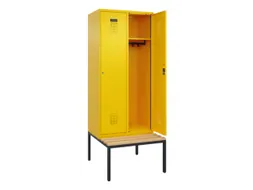 locker met bank,HxBxD 2120x800x815mm,2vak,vak B 400mm,cilinderslot