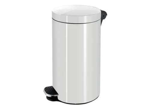 pedaalemmer,12l,HxØ 400x250mm,binnenbak kunststof,romp staal wit