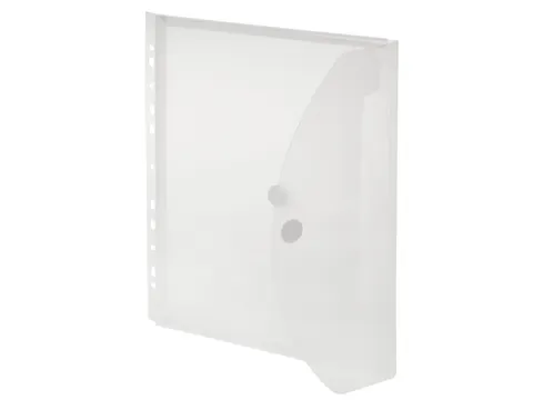enveloptas transparant A4 met stretchplooi perforatierand en klittenba