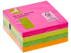 Quick Notes 76 x 76 mm, 400 vel, geassorteerde neonkleuren