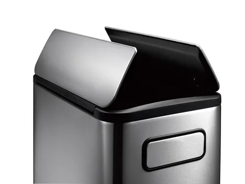 Pedaalemmer Voor Afvalscheiding Ecofly Step Bin 2x20 Liter Mat Rvs