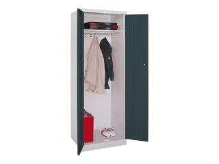 kleding-/wasgoedkast,HxBxD 1800x600x500mm,RAL7035,front RAL7016 - 2