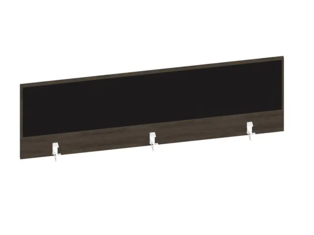 baliepaneel bureau aanbouw achter NV bruin hickory BN8033-zwart 1600mm