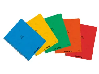 Schrift Aurora 210x165mm lijn 120 pagina's 80gr assorti - 2