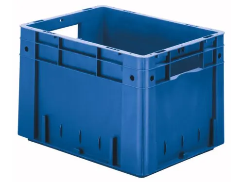 Euronorm Stapelkrat 270x400x300mm 23.3l Wanden/Bodem Gesloten Blauw