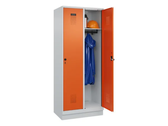 locker,HxBxD 1950x800x500mm,2vak,vak B 400mm,draaigrendel,sokkel