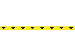 Vloersticker Zonder Tekst 50X1000Mm Geel/Zwart Met Pijlen - 1