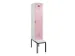 locker met bank,voor scheiding van kleding,HxBxD 2120x400x815mm,1vak