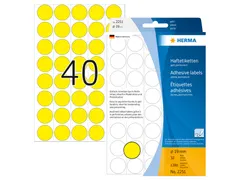 HERMA 2251 Multipurpose etiketten Rond 19mm Geel 1280 stuks
