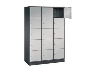 grootvolume-lockersysteem,HxBxD 1950x1220x500mm,3x5vakken,cil.-slot - 1