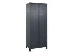 Z-garderobekast,HxBxD 1950x800x500mm,vak B 200/400mm,cil.-slot,voeten