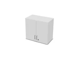opzetkast v. kast met openslaande deuren Bl-wit 740x800x445mm