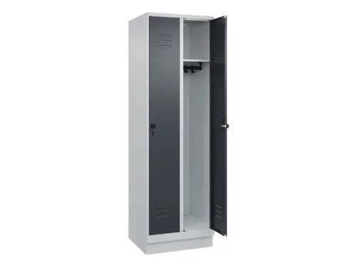 locker,HxBxD 1950x600x500mm,2vak,vak B 300mm,draaigrendel,sokkel