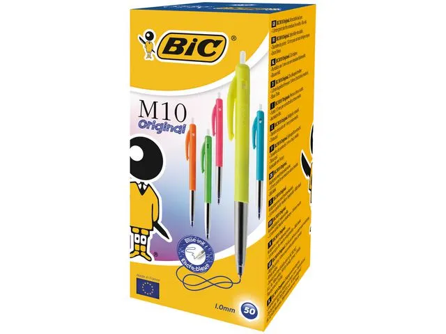 Stylo bille BIC M10 Colors Pastel Edition Limitée Medium assorti