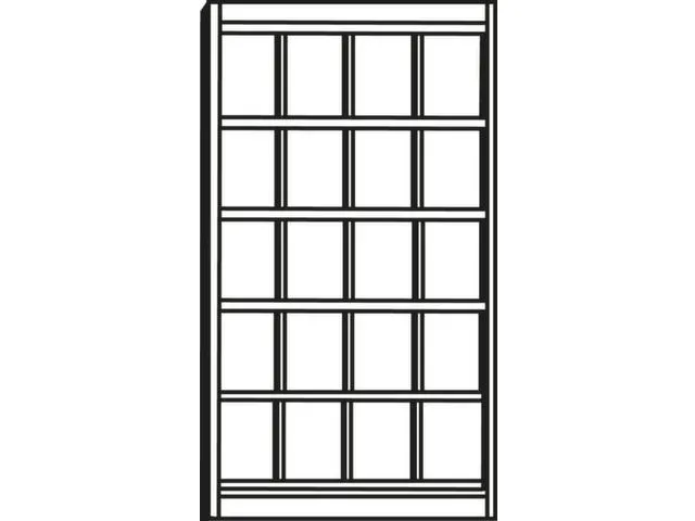 présentoir,HxlxP 1910x970x420mm,20xcompartiments à brochures,p. DIN