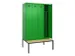 locker met bank,voor scheiding van kleding,HxBxD 2120x1200x815mm,4vak