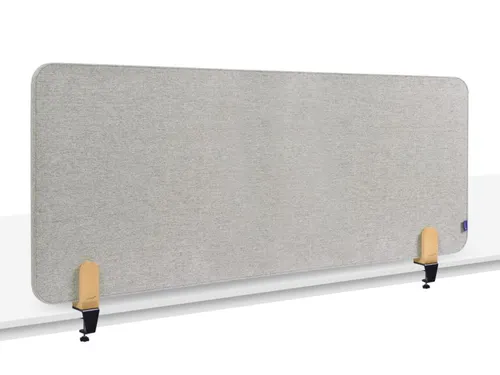 Elements Bureauscherm akoestisch 60x160cm Grijs klemmen
