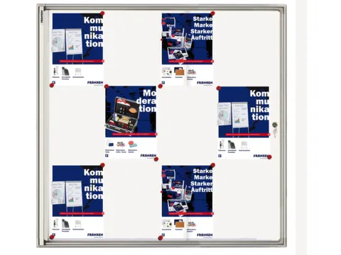 Vitrine Binnen 12xa4 Schrijfbord 960x980x35mm