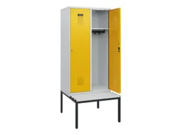 locker met bank,HxBxD 1950x800x815mm,2vak,vak B 400mm,cilinderslot