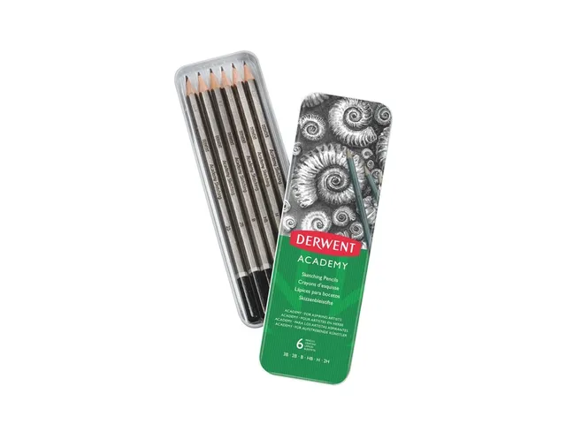Schetspotloden Derwent Academy blik à 6 stuks