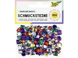 Glitter steentjes Folia 800 stuks diverse kleuren en afmetingen