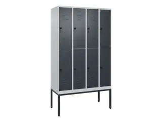 dubbeldekse locker,HxBxD 2120x1200x500mm,4x2vak.,vak B 300mm - 1