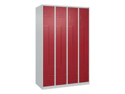Z-garderobekast,HxBxD 1850x1200x500mm,vak B 150/300mm,cil.-slot