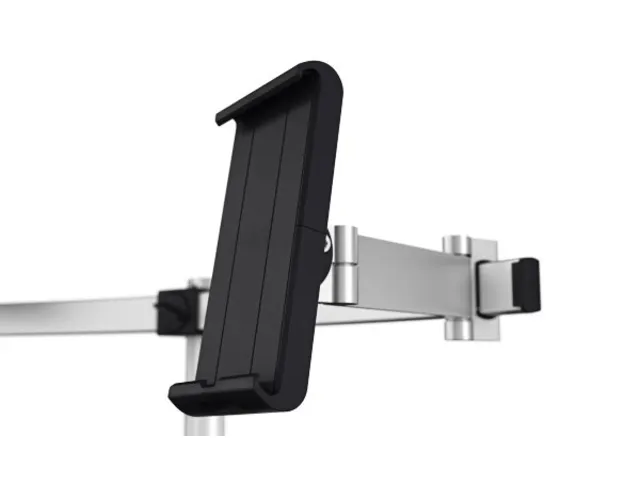 Monitorarm Durable met bladdoorvoer voor 1 scherm en 1 tablet