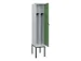 locker voor scheiding van kleding,HxBxD 2120x400x500mm,1vak