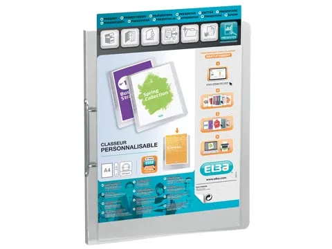 Elba Personaliseerbare ringmap Polyvision A4 2 rings 25mm transparant