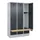 locker met bank,HxBxD 1950x1200x815mm,3vak,vak B 400mm,draaigrendel