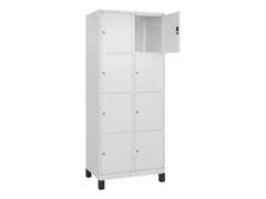 lockerkast,HxBxD 1950x800x500mm,2x4vakken,vak B 400mm,cil.-slot,voeten