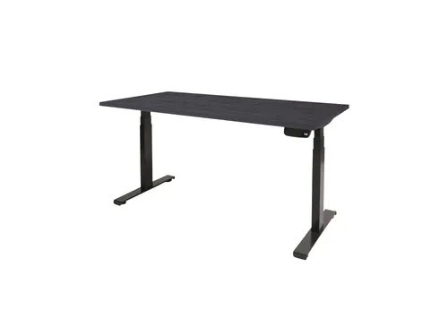 Dextro Plus Zit-sta Bureau Elektrisch 200x80 houtprint schaduw zwart