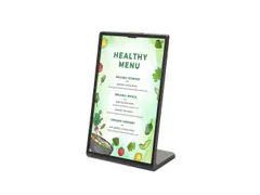 Menustandaard Scritto L-stand Zwart A6