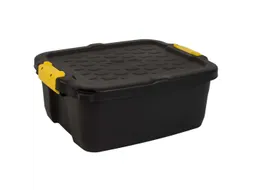 Robuuste Opbergbox 22.4 Liter Met Handgrepen Zwart